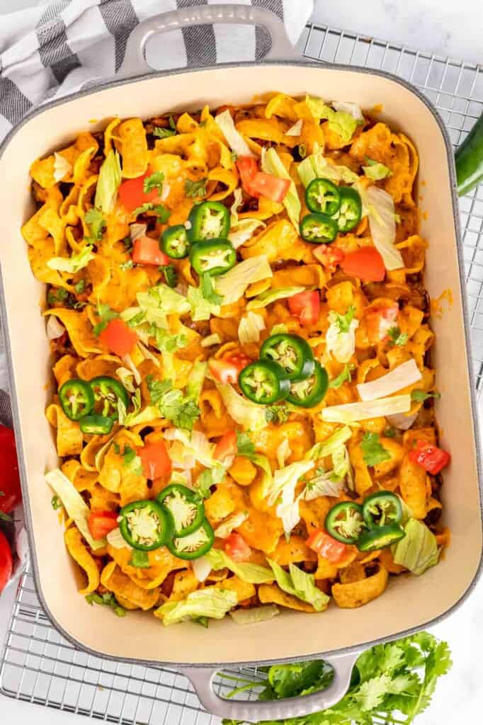 Walking Taco Casserole (Quick & Easy Family Dinner!)