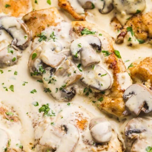 Creamy Mushroom Chicken (With an Amazing Cream Sauce!)