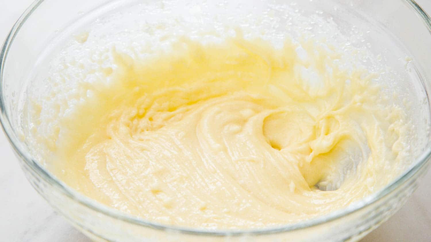 Creamed cream cheese frosting in a bowl