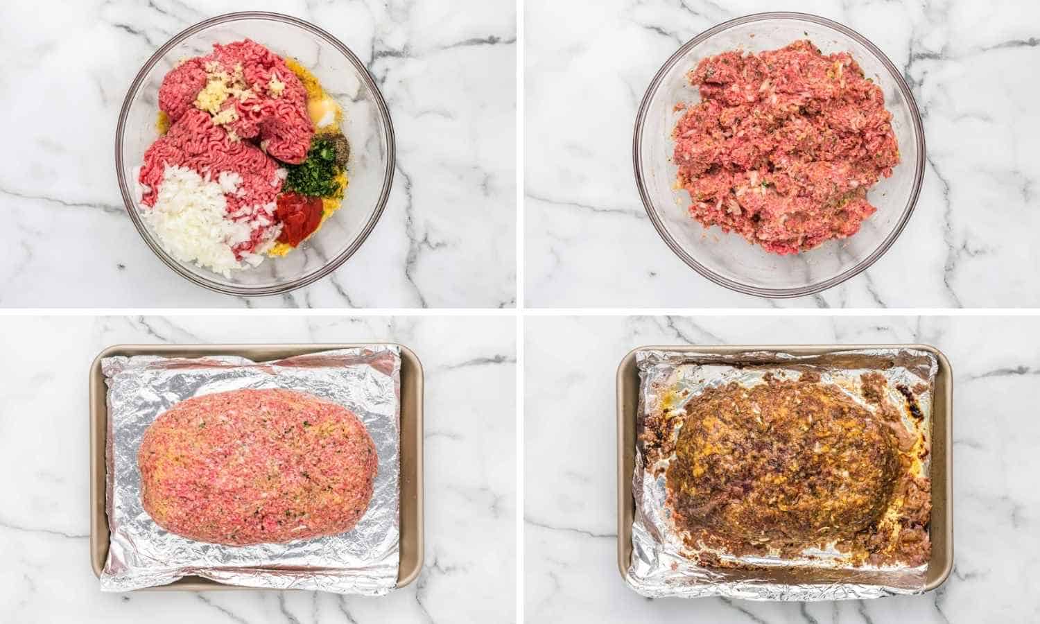 Making the Meatloaf Mixture and Shaping it
