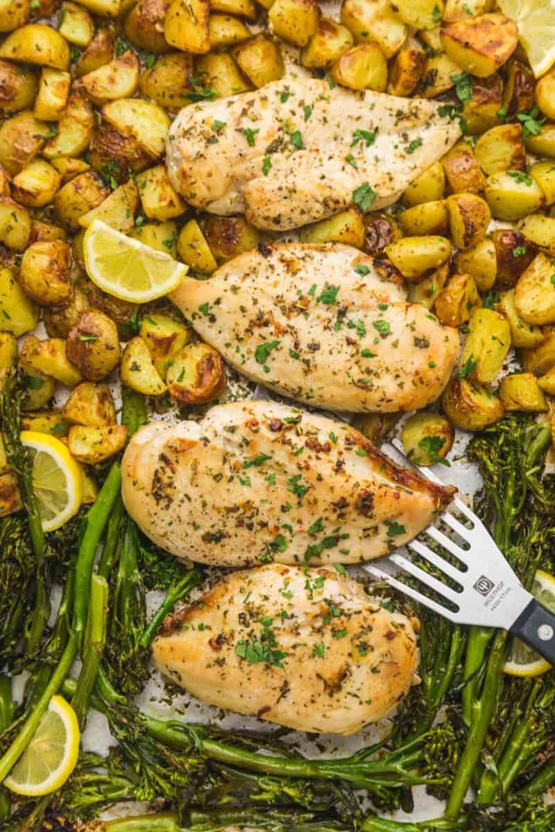 Easy Baked Chicken and Potatoes Dinner - Little Sunny Kitchen