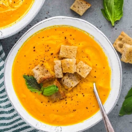 Creamy Roasted Carrot Soup Recipe - Little Sunny Kitchen