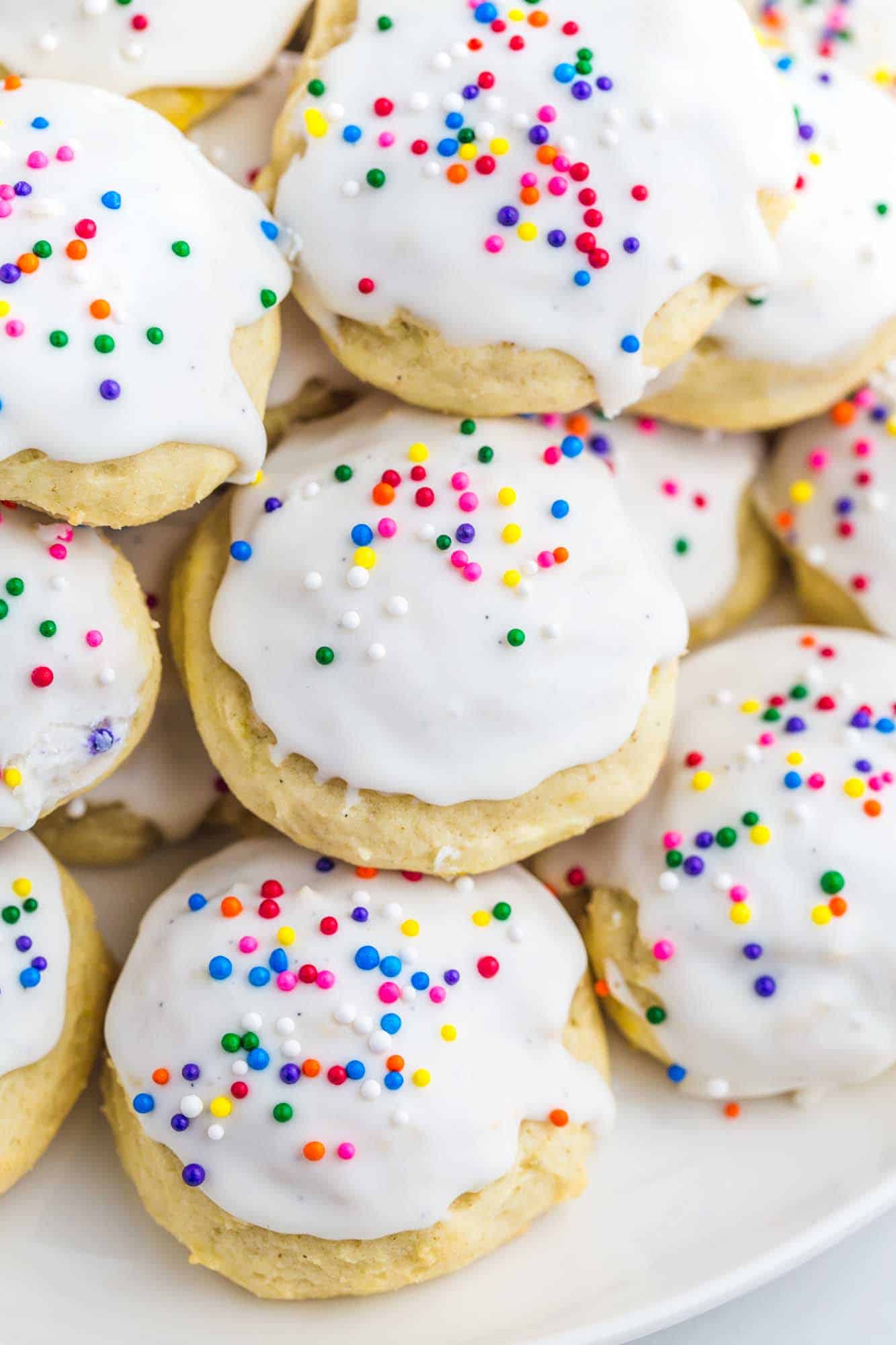 Close up shot of Ricotta Cookies