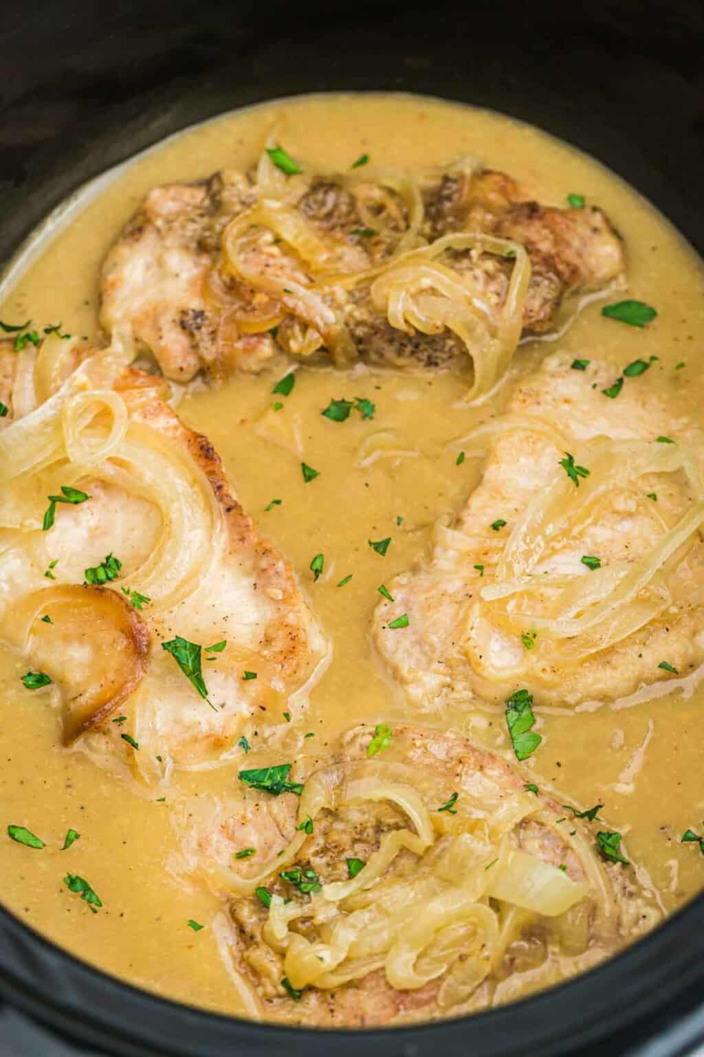 Slow Cooker Pork Chops (with Gravy) Little Sunny Kitchen