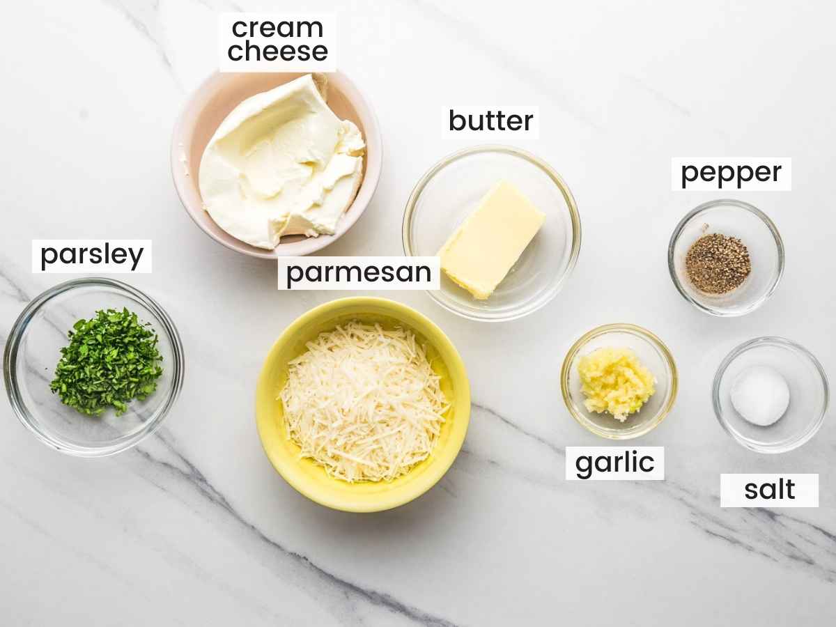 Ingredients needed to make Cream Cheese Pasta Sauce