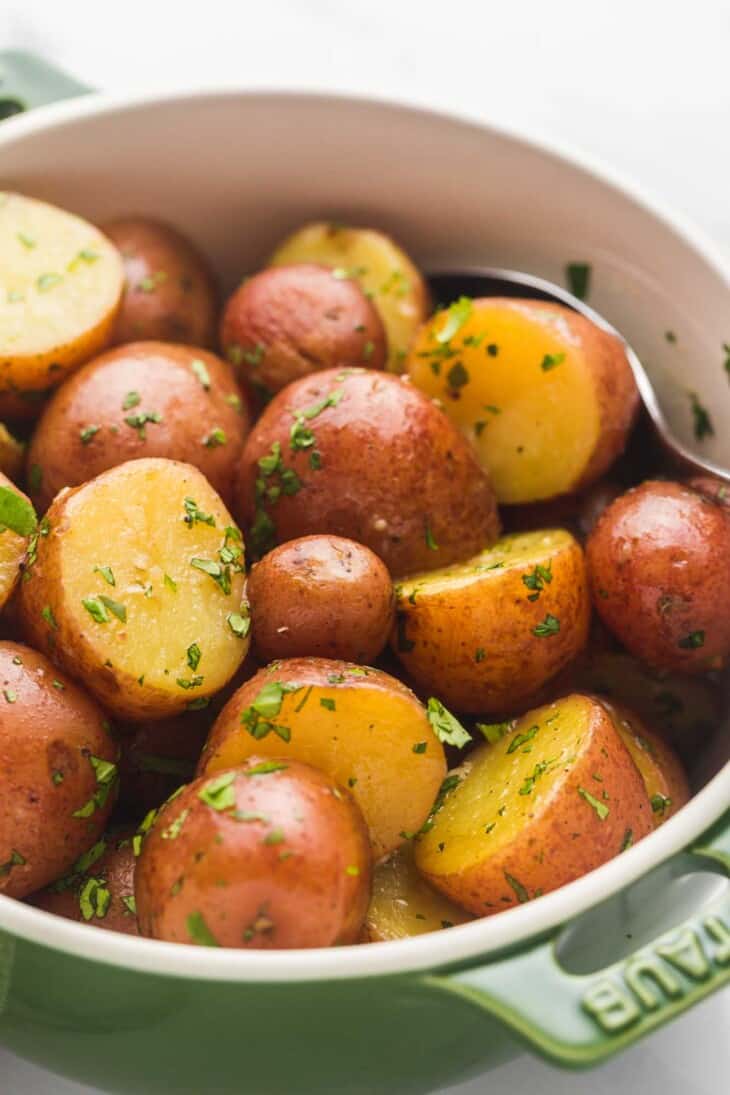 Garlic Butter Instant Pot Red Potatoes Recipe Little Sunny Kitchen 