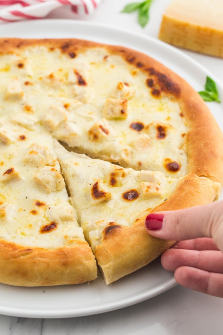 Easy Chicken Alfredo Pizza Little Sunny Kitchen