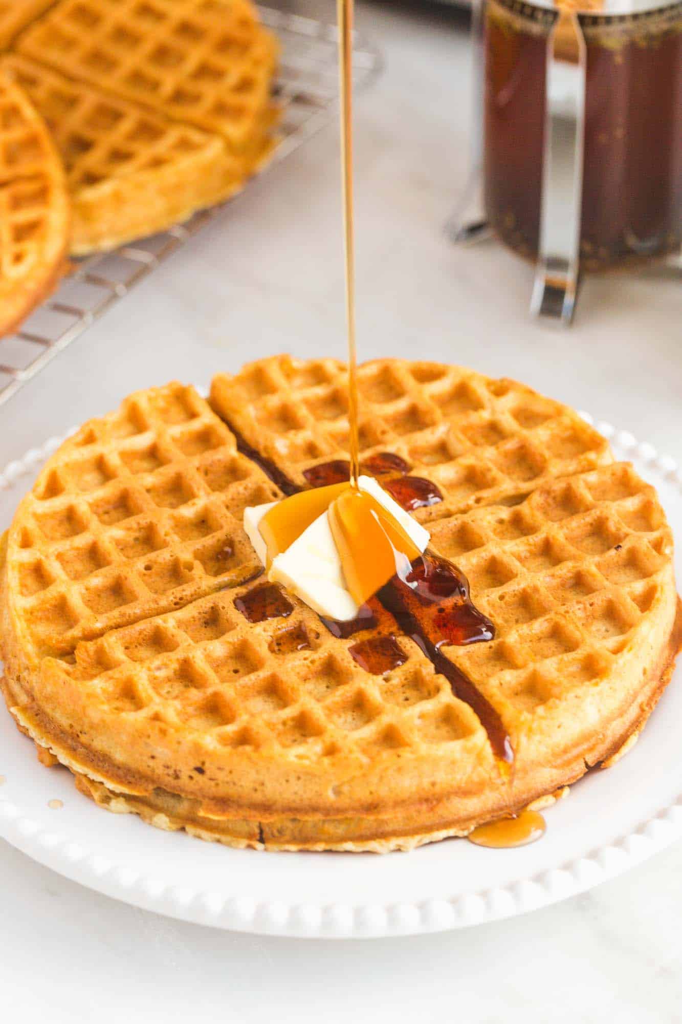 Waffles With Syrup And Butter