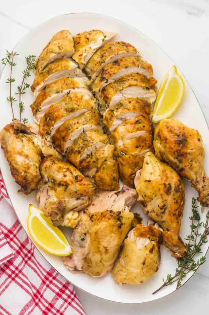 Garlic Herb Butter Roast Chicken - Little Sunny Kitchen