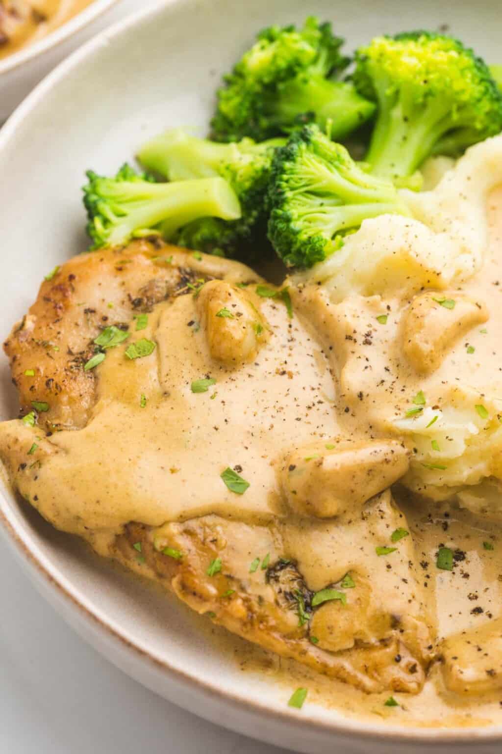 One Pan Creamy Garlic Chicken - Little Sunny Kitchen