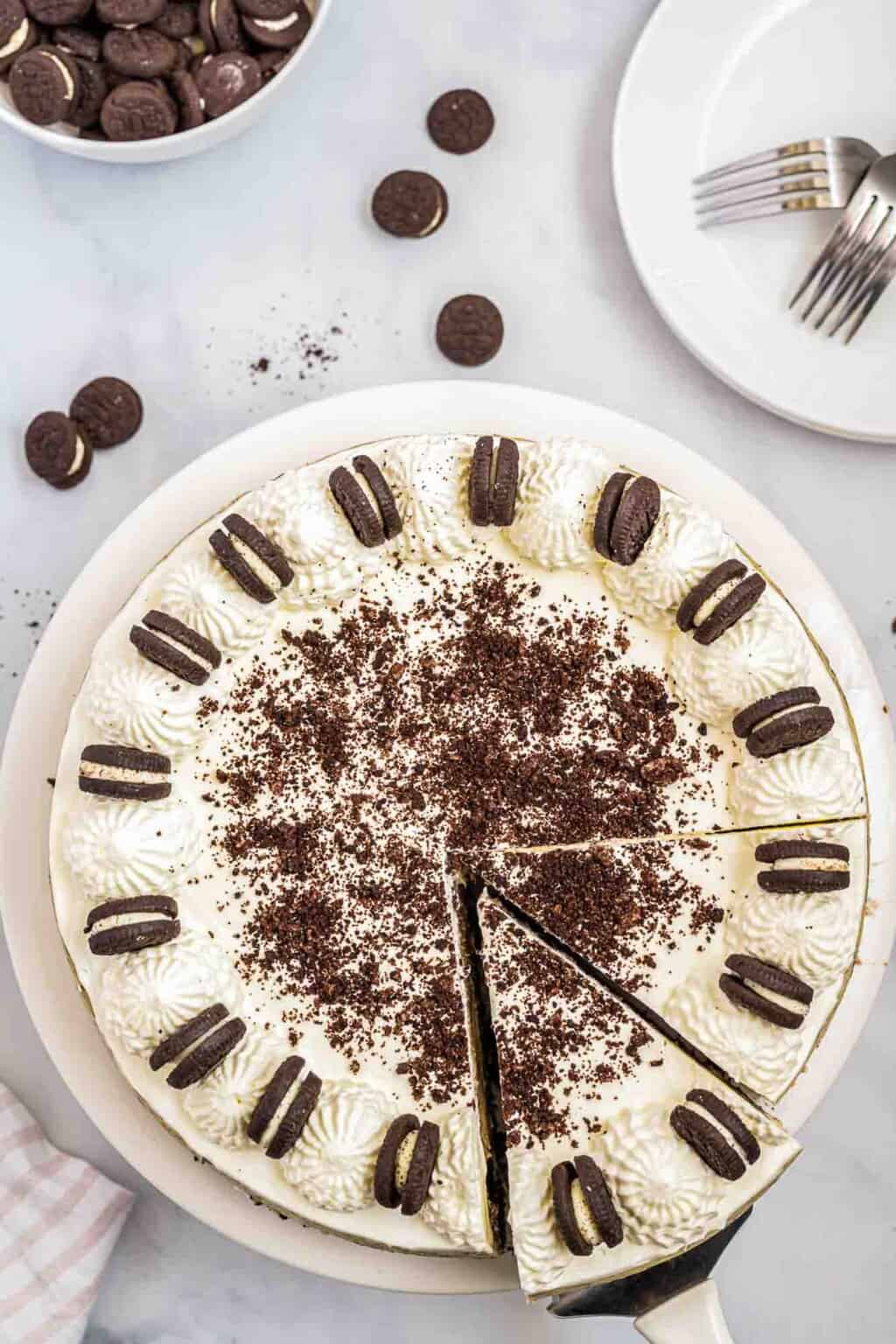 New York Style Baked Oreo Cheesecake - Little Sunny Kitchen