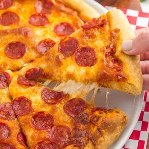 Homemade Pepperoni Pizza Recipe - Little Sunny Kitchen