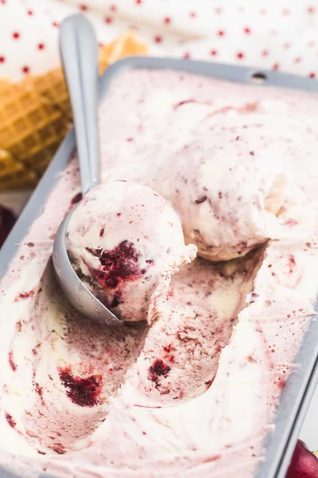 Easy Cherry Vanilla Ice Cream Little Sunny Kitchen