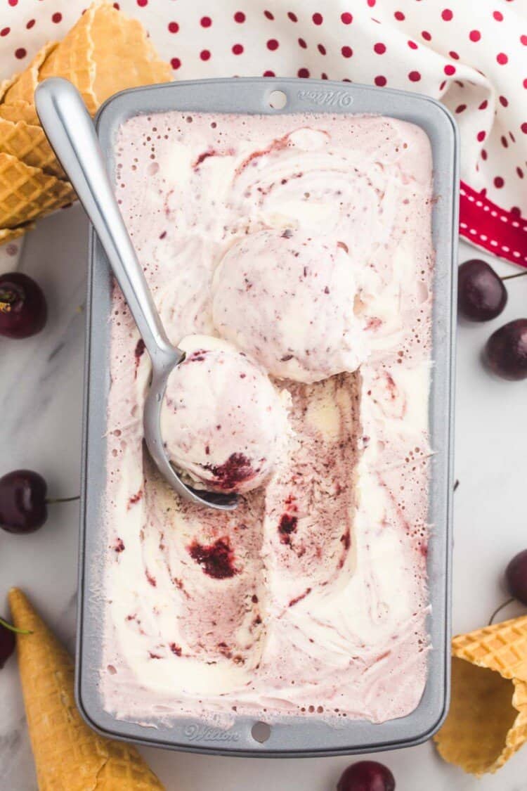Easy Cherry Vanilla Ice Cream Little Sunny Kitchen