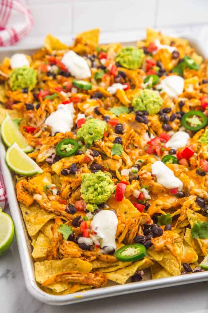 Easy Chicken Nachos Recipe - Little Sunny Kitchen