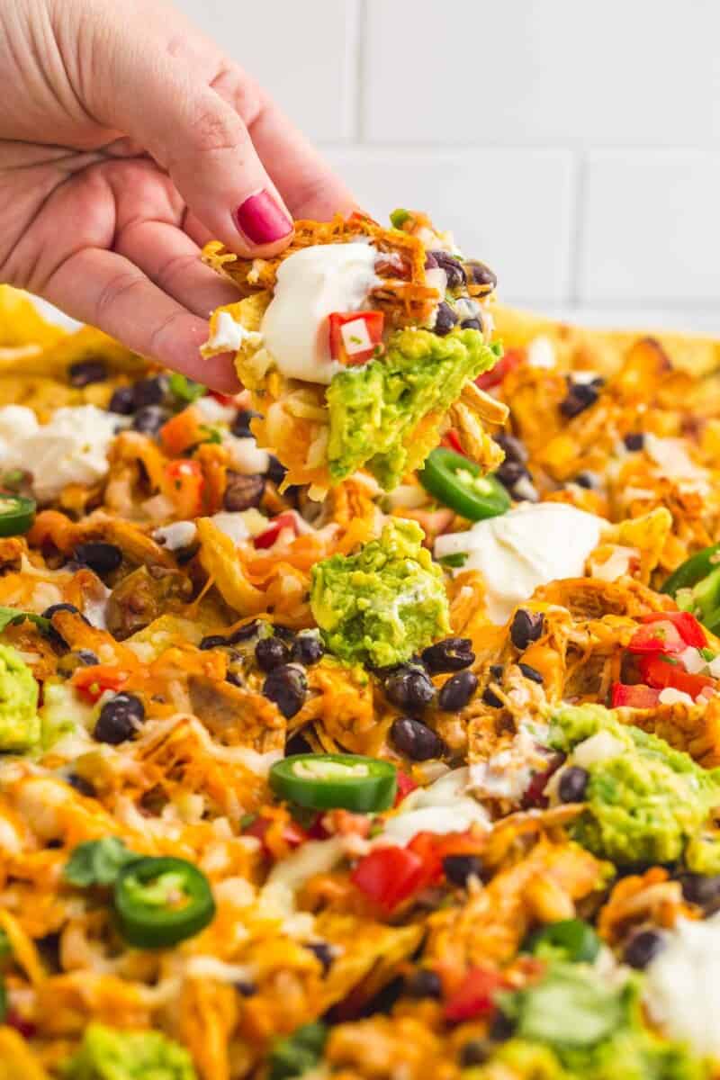 Easy Chicken Nachos Recipe - Little Sunny Kitchen