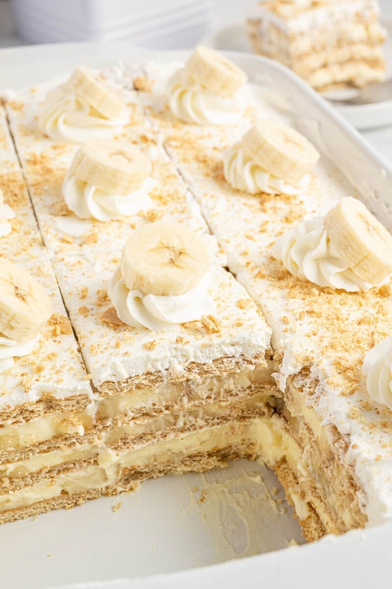 Banana And Graham Cracker Icebox Cake - Little Sunny Kitchen