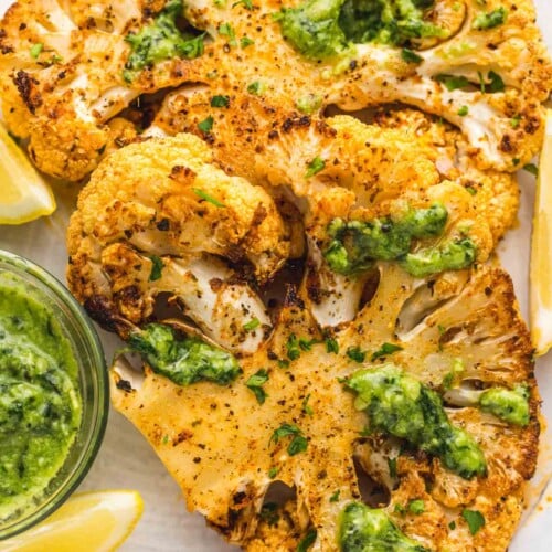 Easy Roasted Cauliflower Steaks - Little Sunny Kitchen