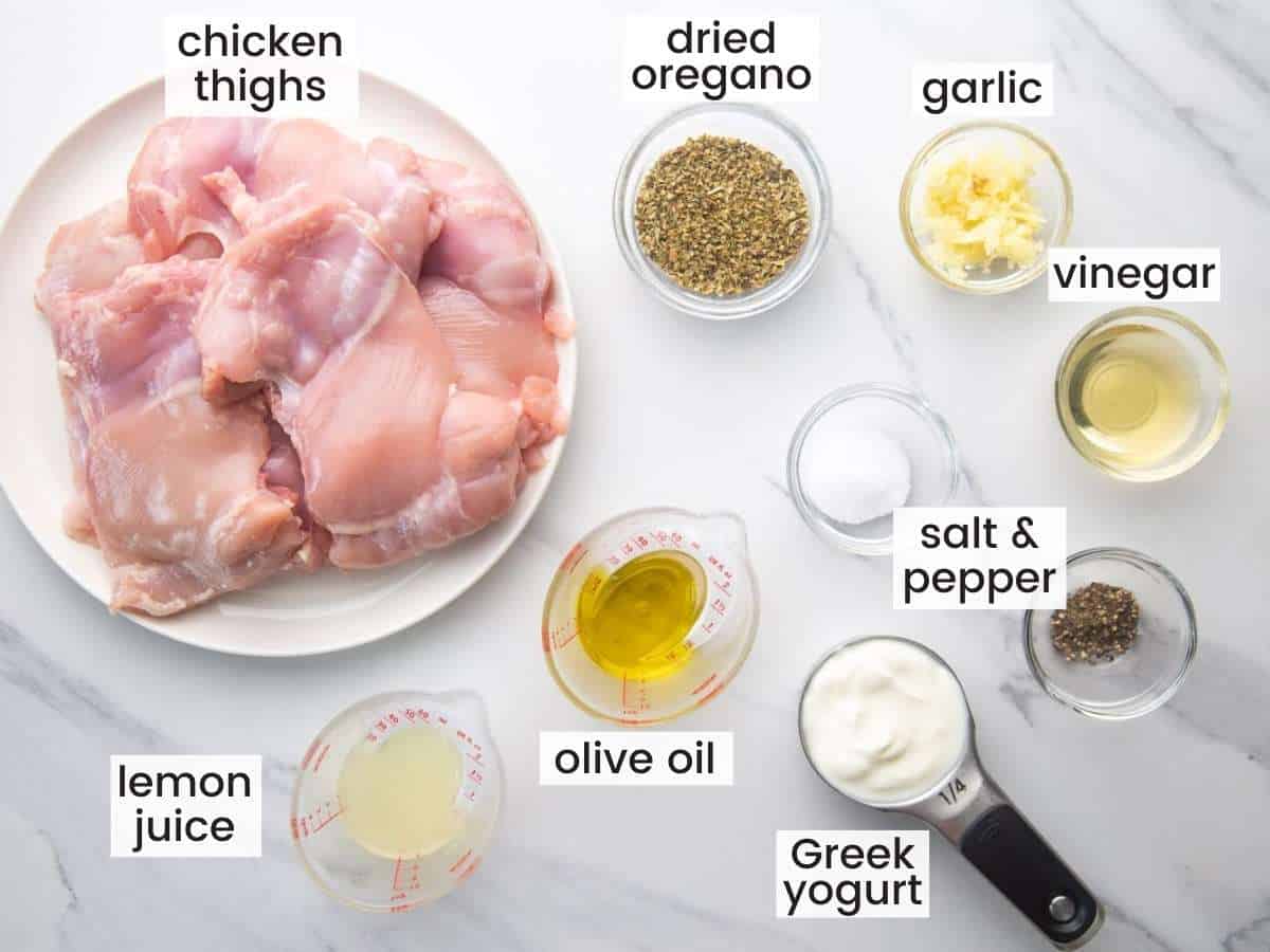 Ingredients needed to make chicken gyros chicken