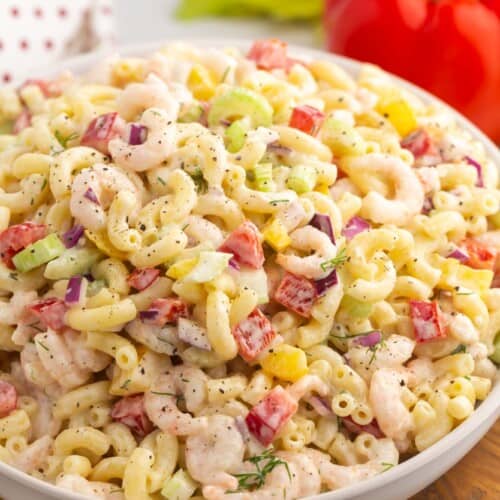 Creamy Shrimp Pasta Salad - Little Sunny Kitchen