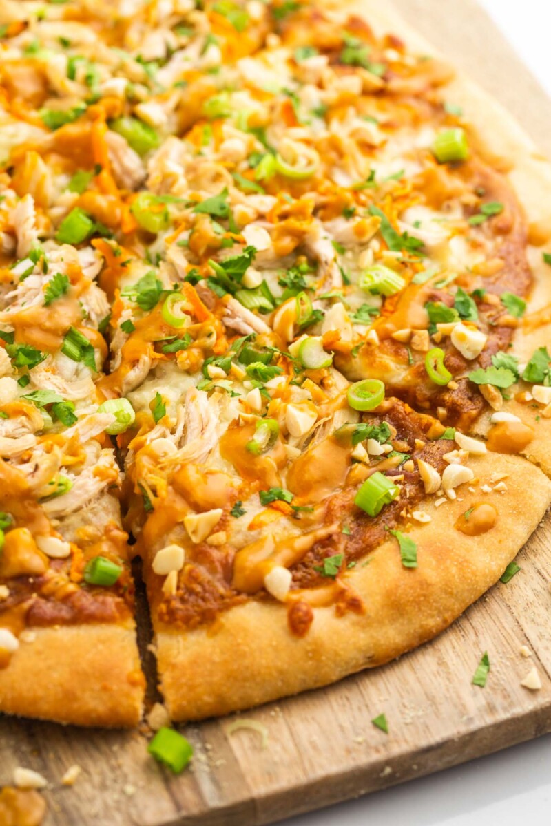 Thai Chicken Pizza (CPK Copycat Recipe) Little Sunny Kitchen