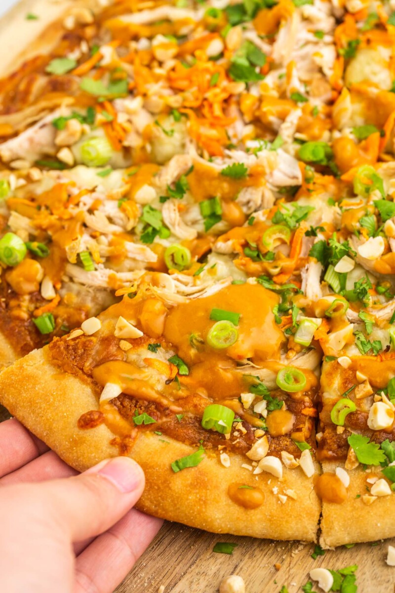 Thai Chicken Pizza (CPK Copycat Recipe) Little Sunny Kitchen