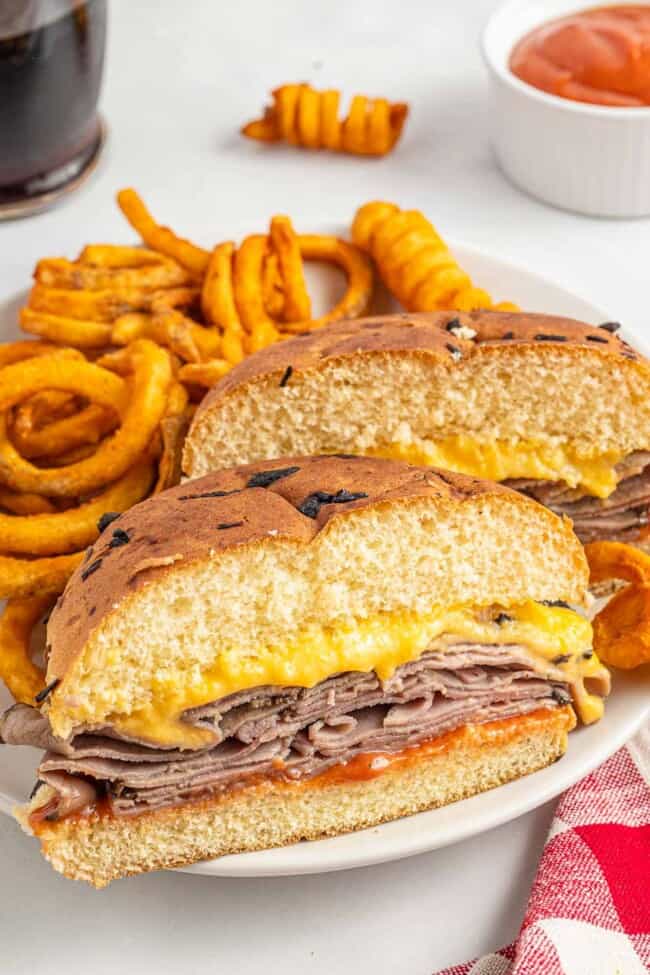 Arby's Roast Beef Sandwich With Cheddar Copycat - Little Sunny Kitchen