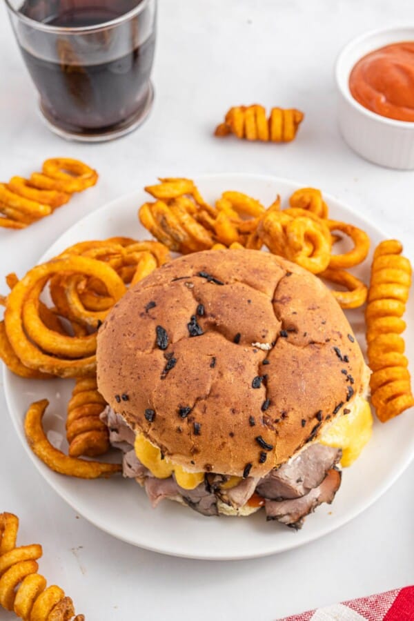 Arby's Roast Beef Sandwich with Cheddar Copycat - Little Sunny Kitchen