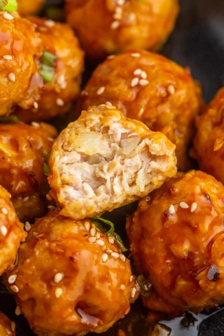 The Best Asian Chicken Meatballs Little Sunny Kitchen