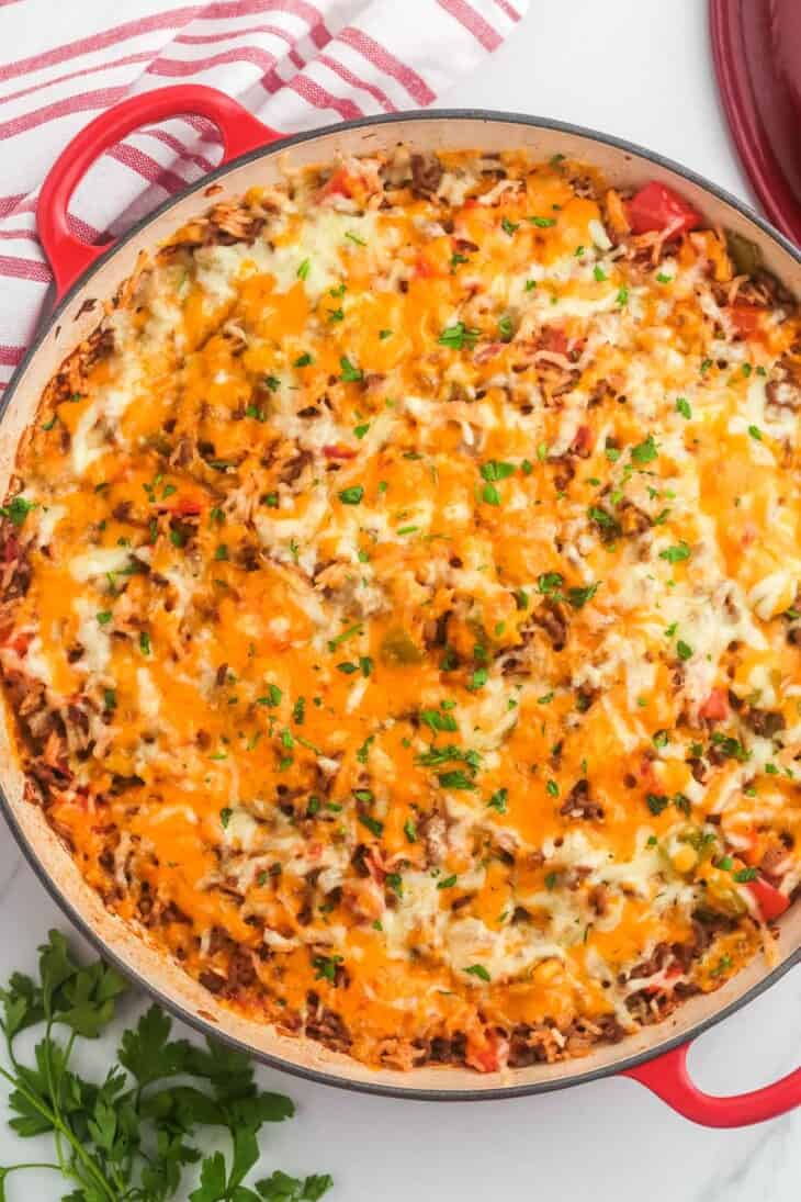 The Best Stuffed Pepper Casserole - Little Sunny Kitchen