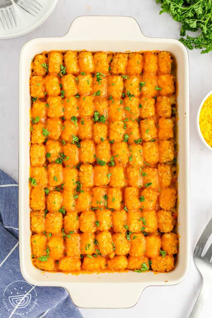 Chicken Tater Tot Casserole Recipe - Little Sunny Kitchen