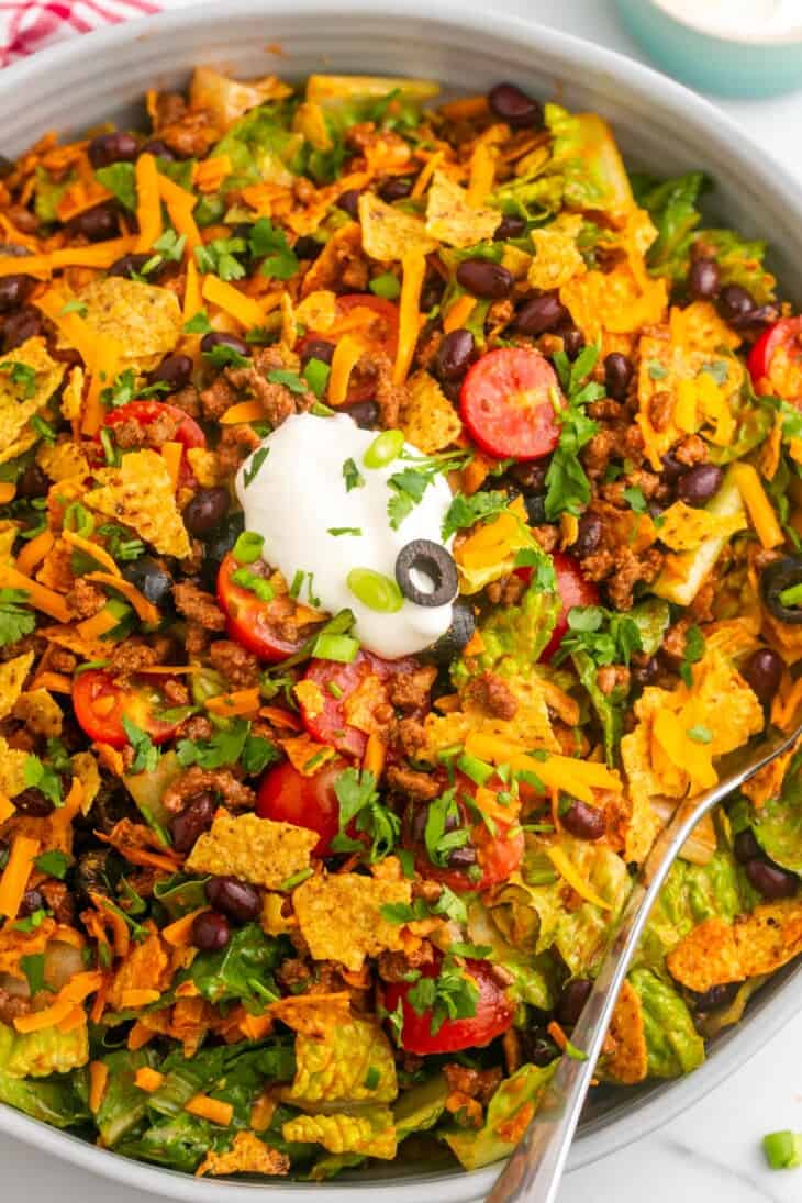 The Best Dorito Taco Salad - Little Sunny Kitchen