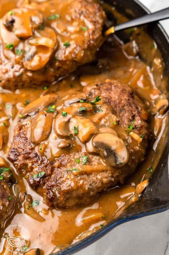Easy Hamburger Steak Recipe Little Sunny Kitchen easy-hamburger-steak-recipe-little-sunny-kitchen