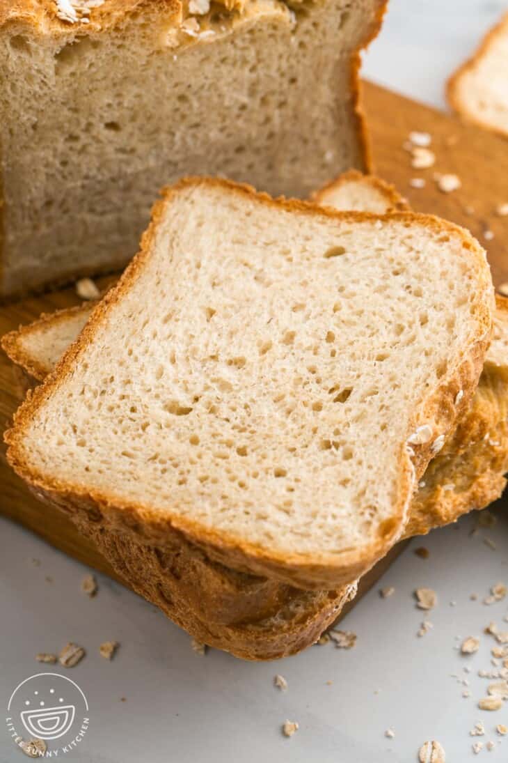 Bread Machine Oatmeal Bread - Little Sunny Kitchen