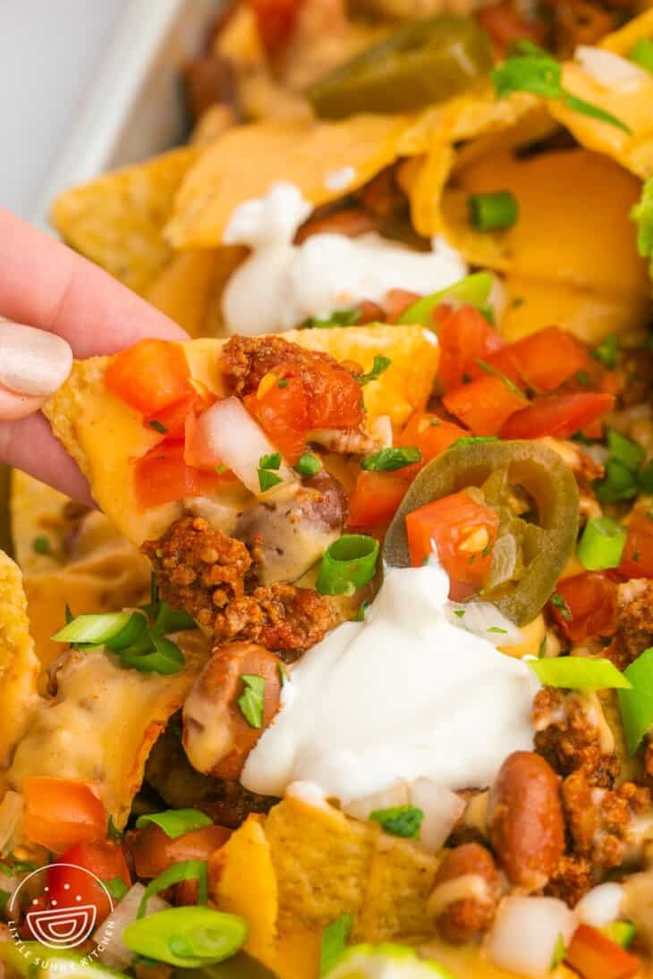 Loaded Ground Beef Nachos Little Sunny Kitchen