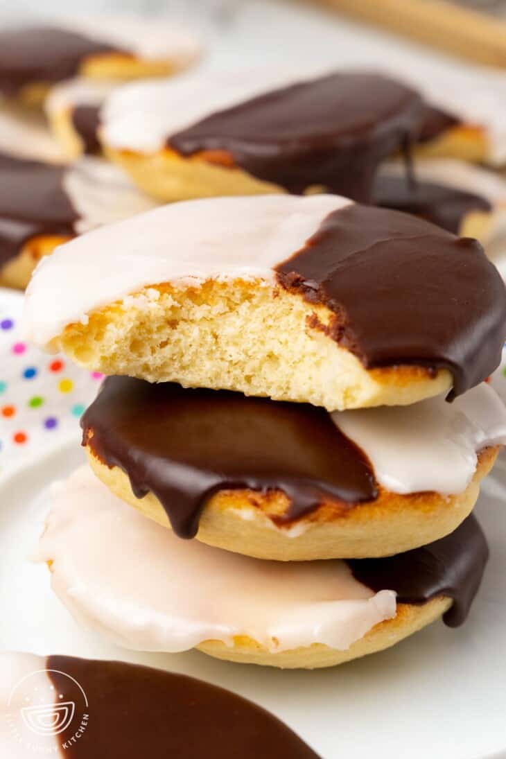 Black and White Half Moon Cookies Little Sunny Kitchen