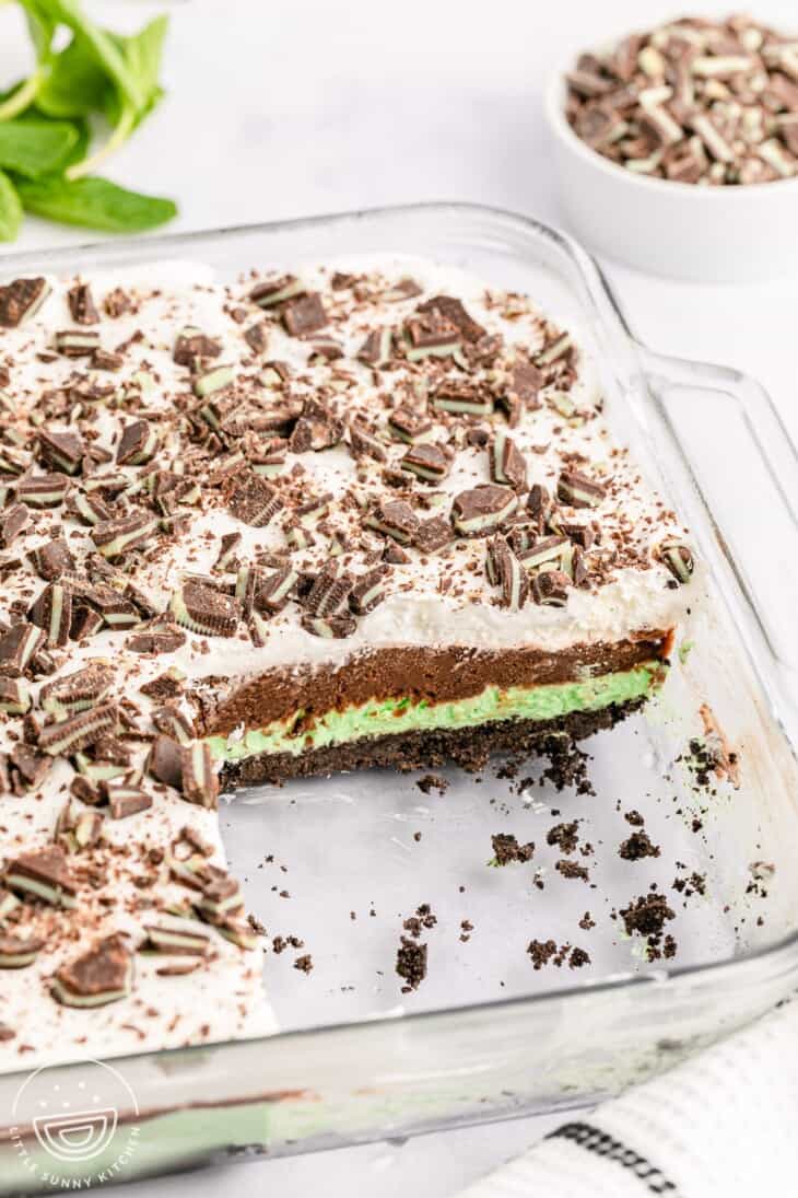 No Bake Mint Chocolate Lasagna Little Sunny Kitchen
