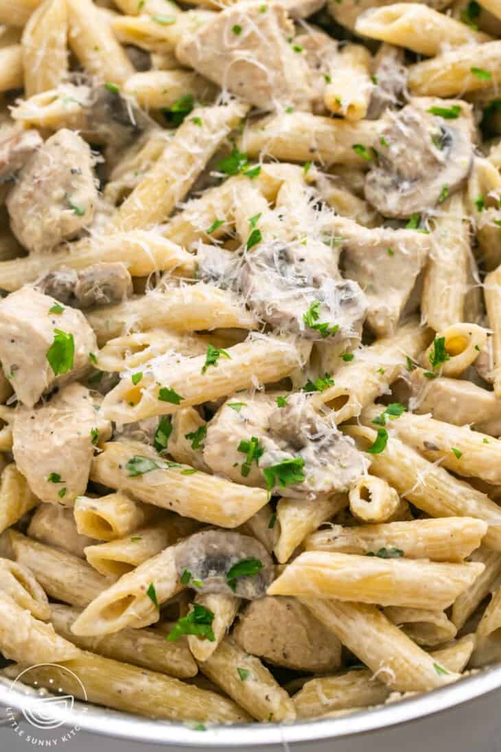 Chicken Mushroom Pasta - Little Sunny Kitchen