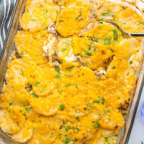 Cheesy Hamburger Potato Casserole Recipe - Little Sunny Kitchen