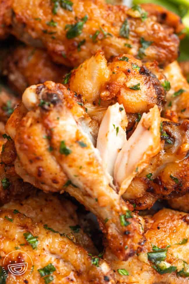 Easy Garlic Butter Chicken Wings - Little Sunny Kitchen