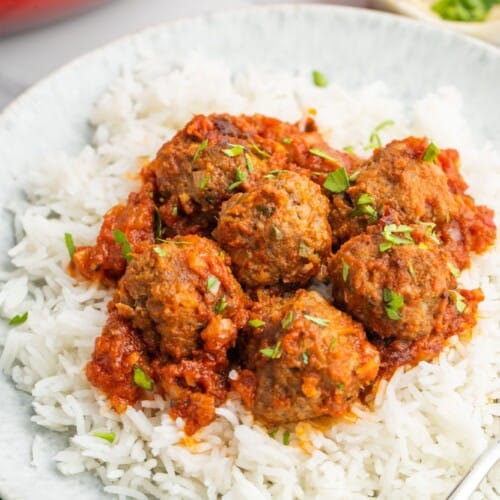 The Best Meatballs with Tomato Sauce - Little Sunny Kitchen