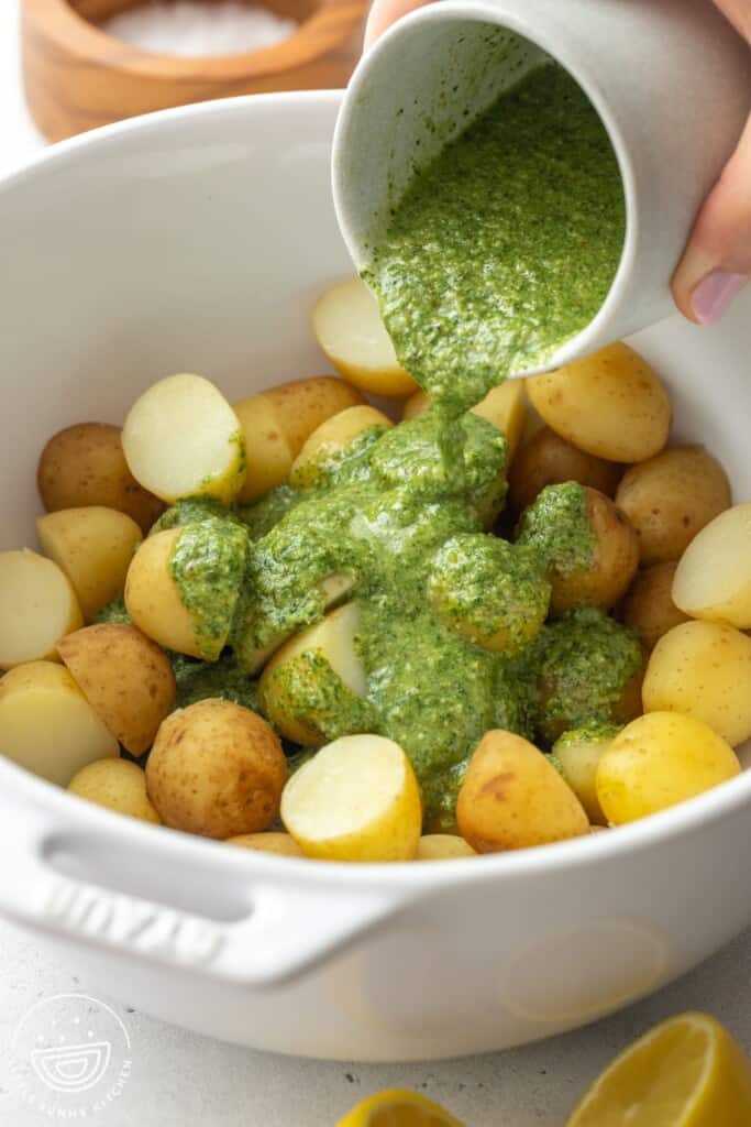 Easy Pesto Potato Salad - Little Sunny Kitchen