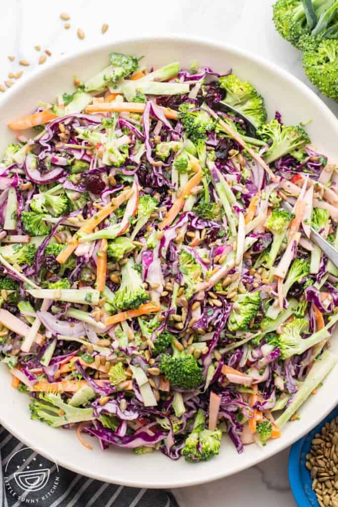 Homemade Broccoli Slaw Recipe Little Sunny Kitchen