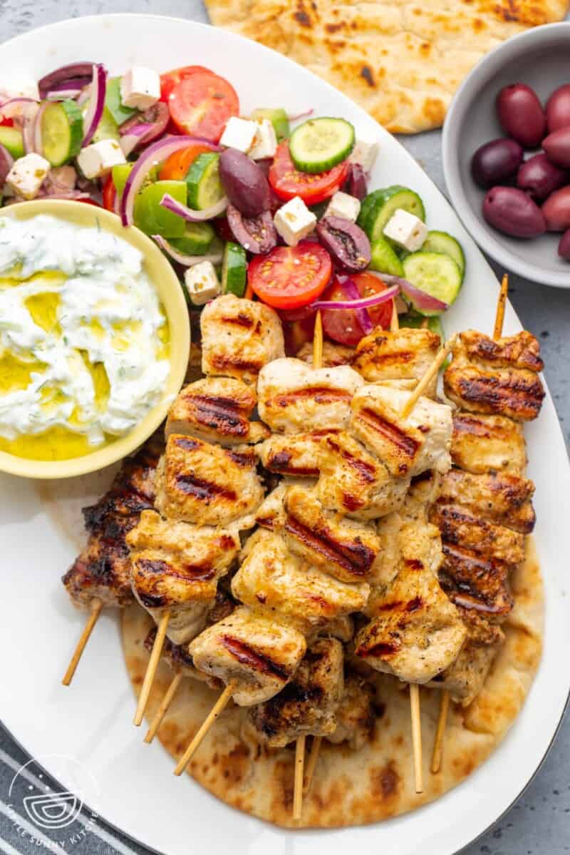 Greek Chicken Souvlaki Recipe Little Sunny Kitchen