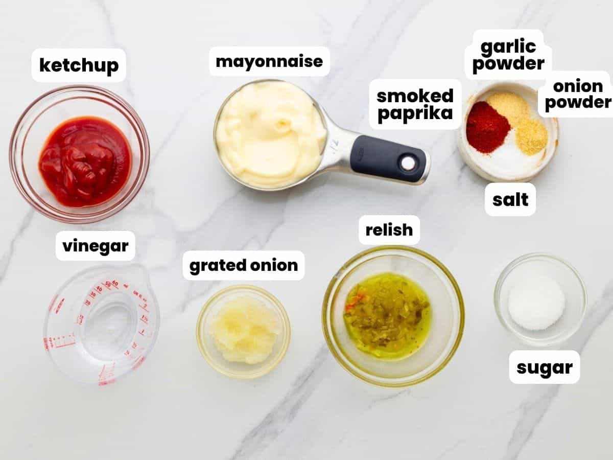 Ingredients needed to make Big Mac sauce