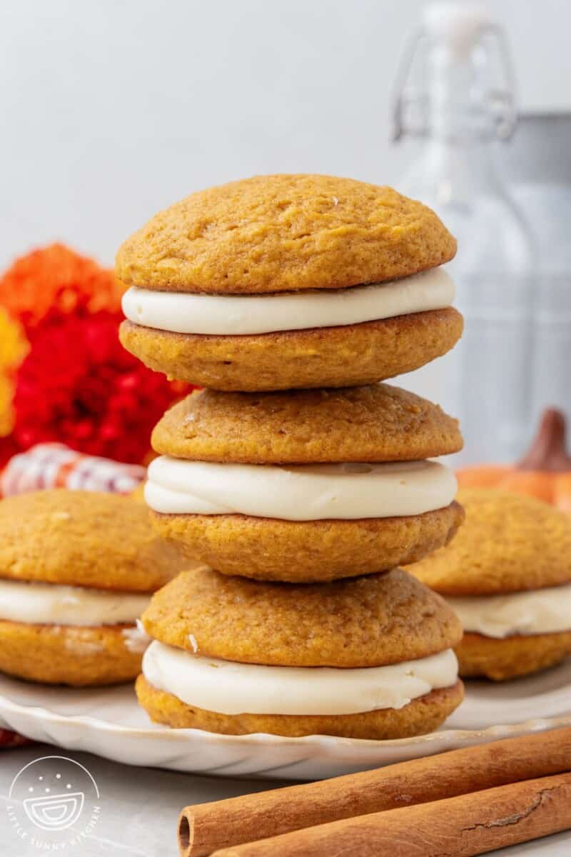 Easy Pumpkin Whoopie Pies with Cream Cheese Filling Little Sunny Kitchen
