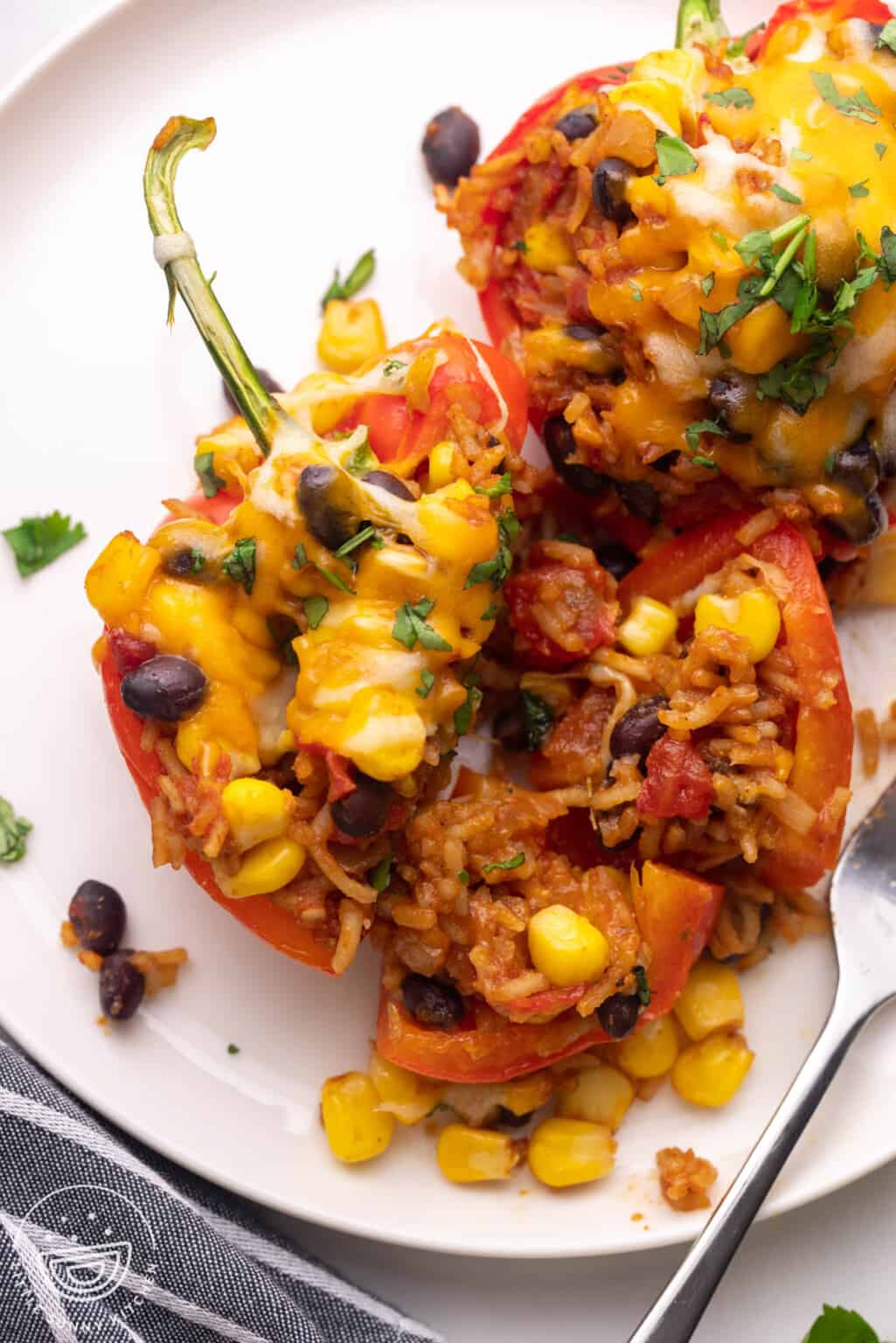 Easy Vegetarian Stuffed Peppers Little Sunny Kitchen