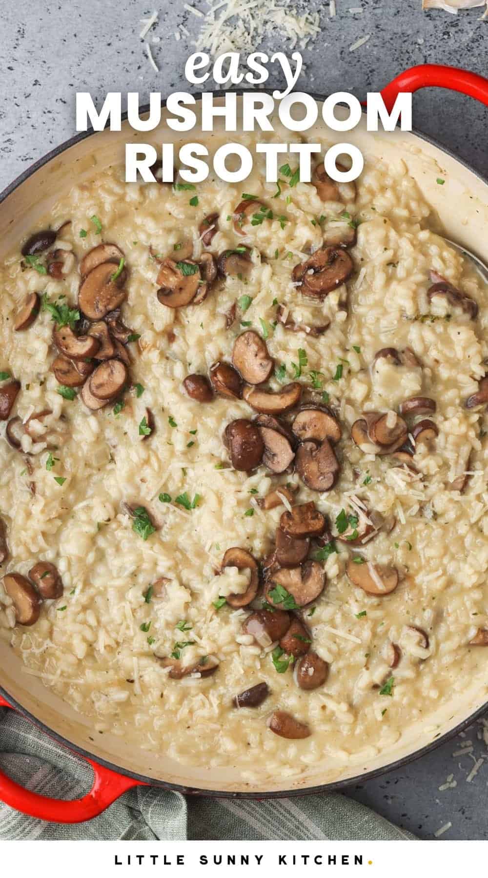 Easy Creamy Mushroom Risotto Recipe - Little Sunny Kitchen
