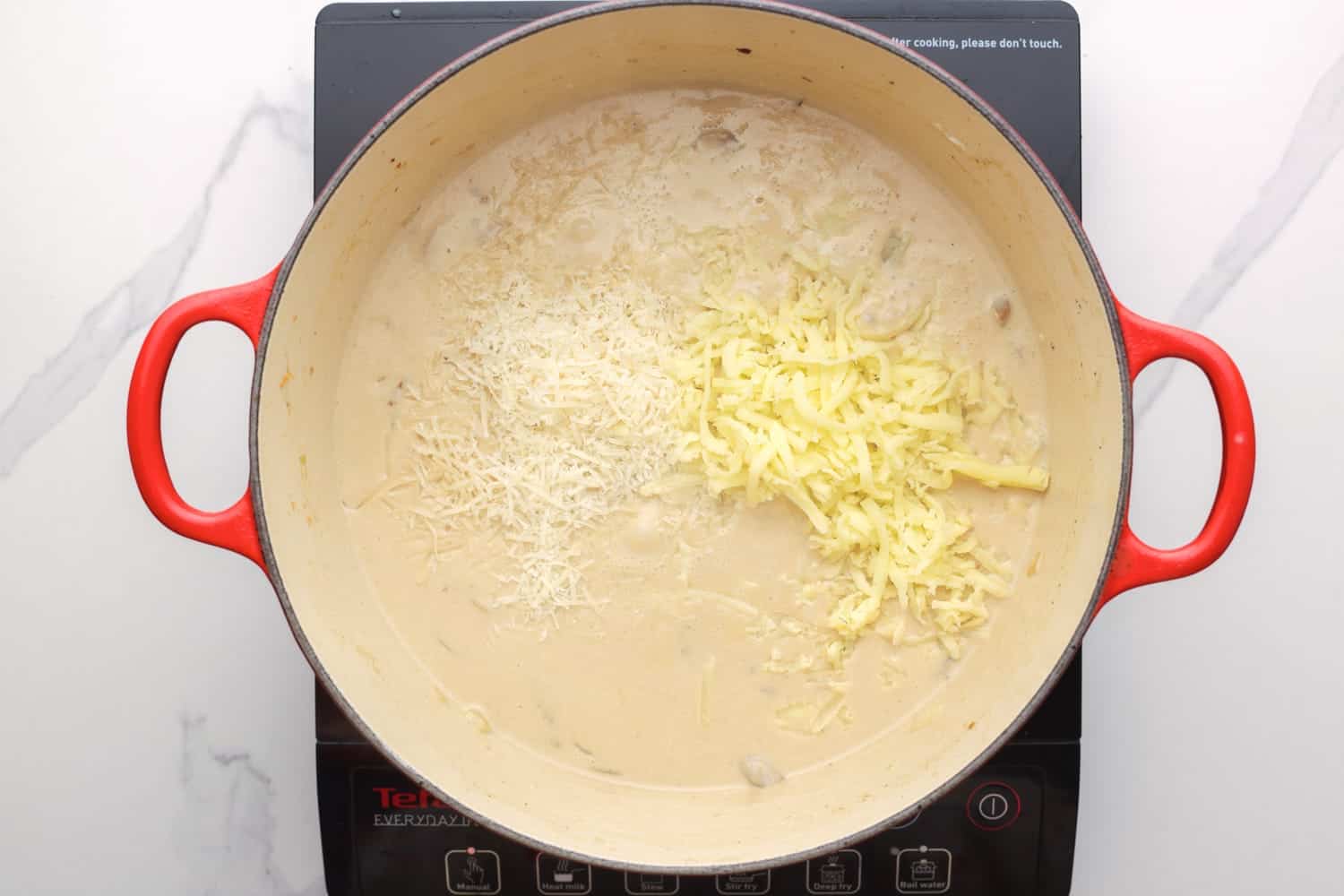 how to make creamy cheese sauce for chicken tetrazzini