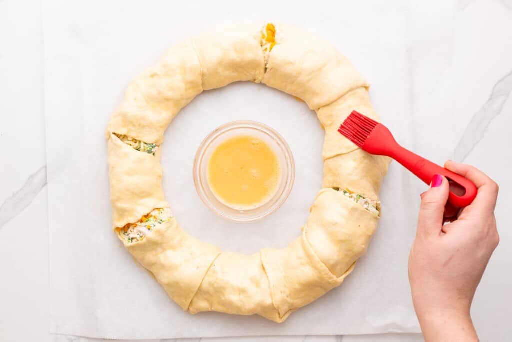 Cheesy Chicken And Broccoli Crescent Ring - Little Sunny Kitchen